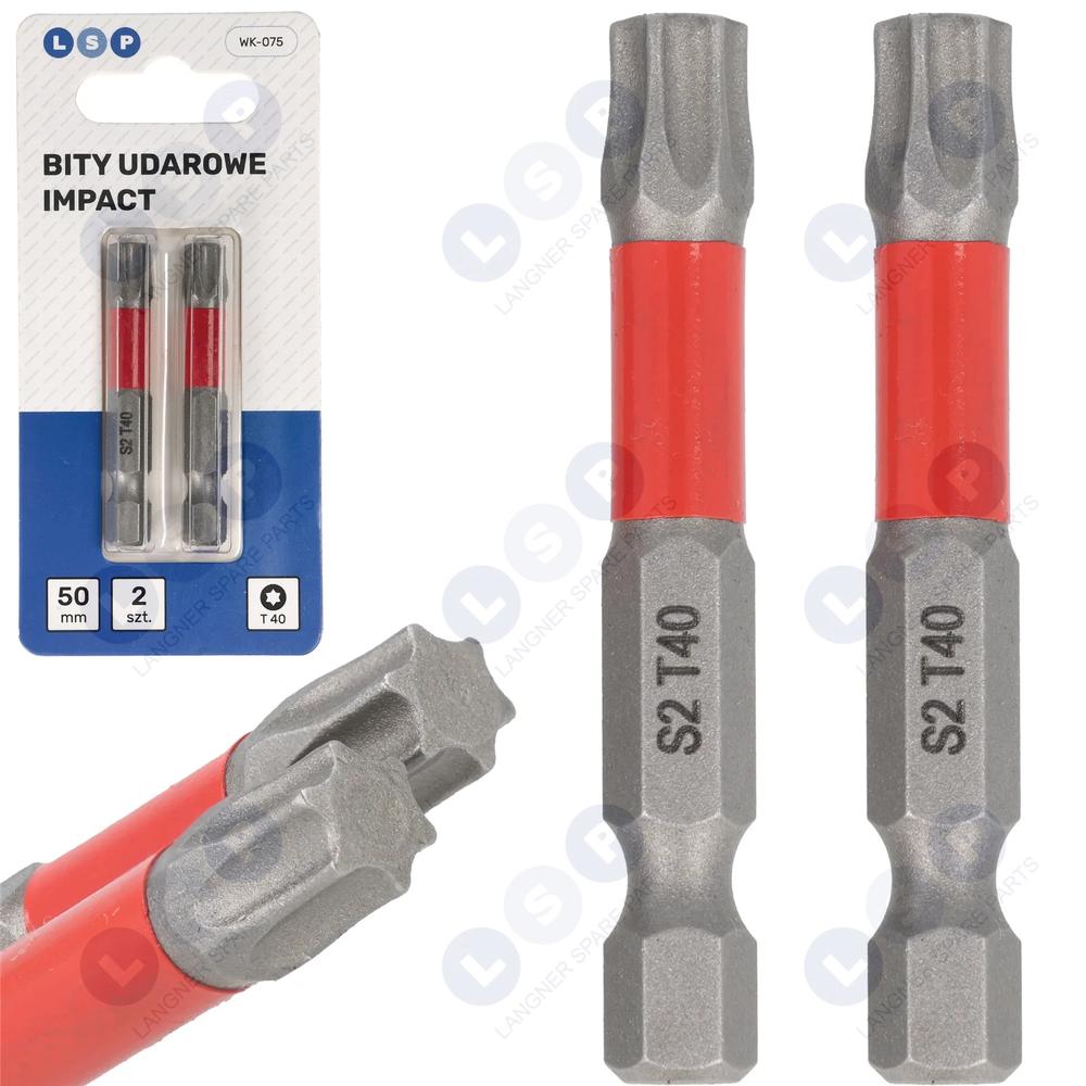 Nárazový bit TORX T40 50 MM Súprava bitov LSP IMPACT 2 KS